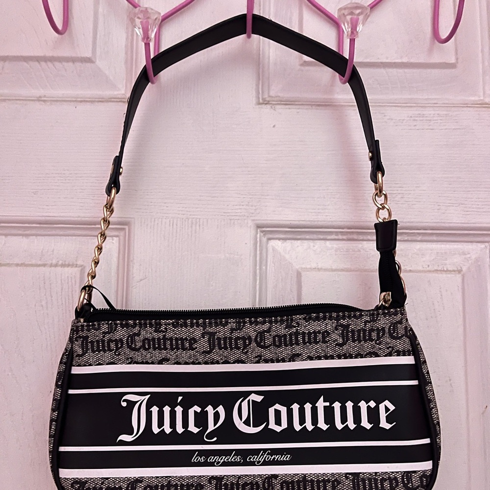 Juicy Couture Black and White Shoulder Bag